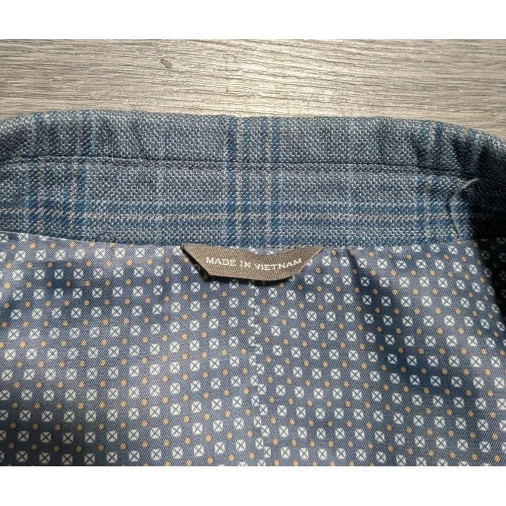 Oak Hill Men's Blue Tartan Plaid Sport Coat Suit Blazer Size 3XL‎ 54/56